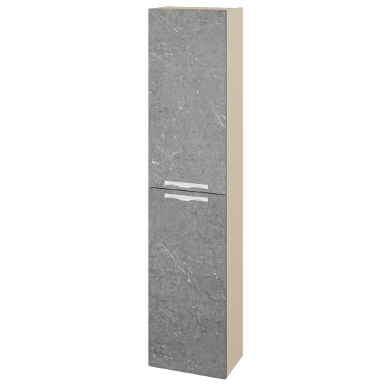 Vysoká skříň DOOR SV1D2 35  - M19 Cream mat - Úchytka T09 - D20 Galaxy - Levé