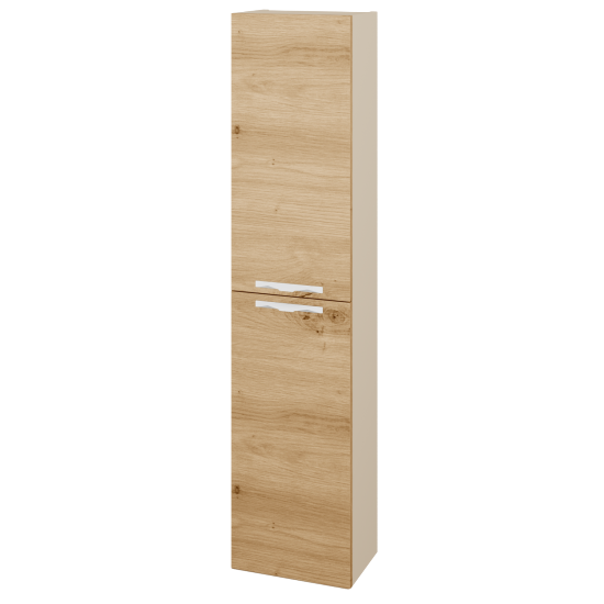 Vysoká skříň DOOR SV1D2 35  - M19 Cream mat - Úchytka T09 - D22 Karamel - Levé