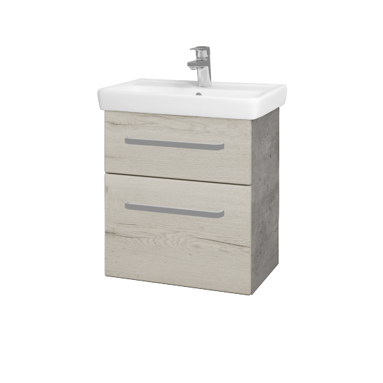 Umyvadlová skříňka GO SZZ2 55  - D01 Beton - Úchytka T01 - D28 Alberta
