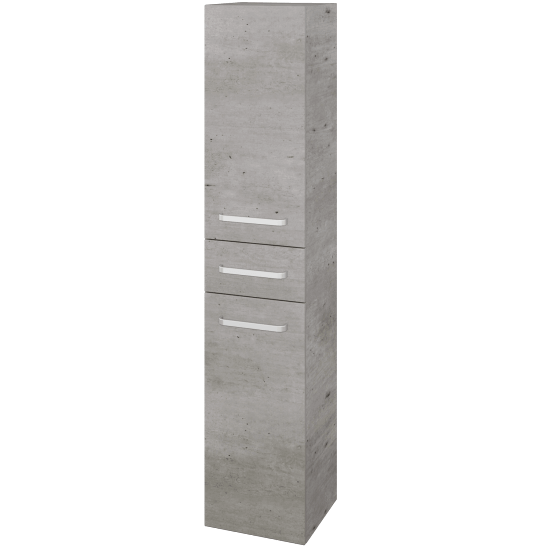 Hochschrank UNI SVD2Z 35  - D01 Beton - Griffes T01 - D01 Beton - Links