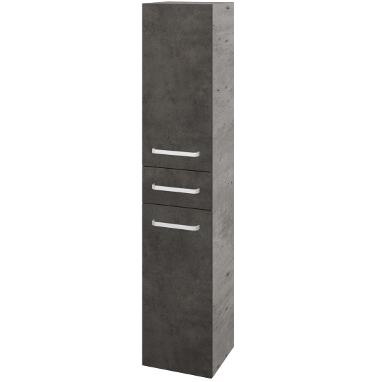 Hochschrank UNI SVD2Z 35  - D01 Beton - Griffes T01 - D16 Dark Beton - Links