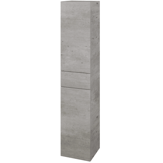 Vysoká skříň DOS SVD2Z 35  - D01 Beton - Úchytka T00 (bez úchytky) - D01 Beton - Levé