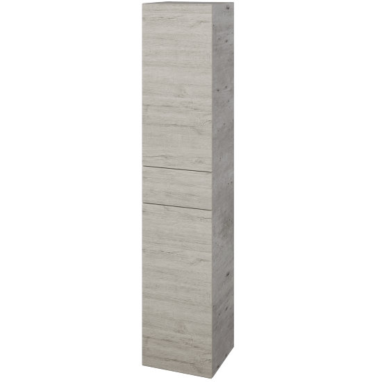Vysoká skříň DOS SVD2Z 35  - D01 Beton - Úchytka T00 (bez úchytky) - D05 Oregon - Levé