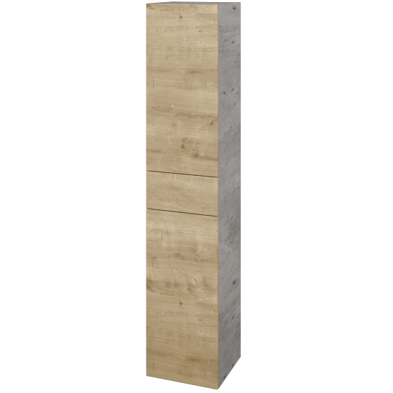 Vysoká skříň DOS SVD2Z 35  - D01 Beton - Úchytka T00 (bez úchytky) - D09 Arlington - Levé