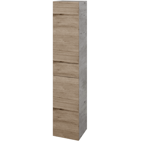 Vysoká skříň DOS SVD2Z 35  - D01 Beton - Úchytka T00 (bez úchytky) - D23 Herkules - Levé