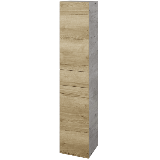 Vysoká skříň DOS SVD2Z 35  - D01 Beton - Úchytka T00 (bez úchytky) - D26 Ontario - Levé