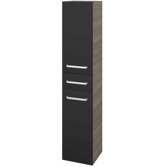 Vysoká skříň DOS SVD2Z 35  - D03 Cafe - Úchytka T01 - N03 Graphite - Levé