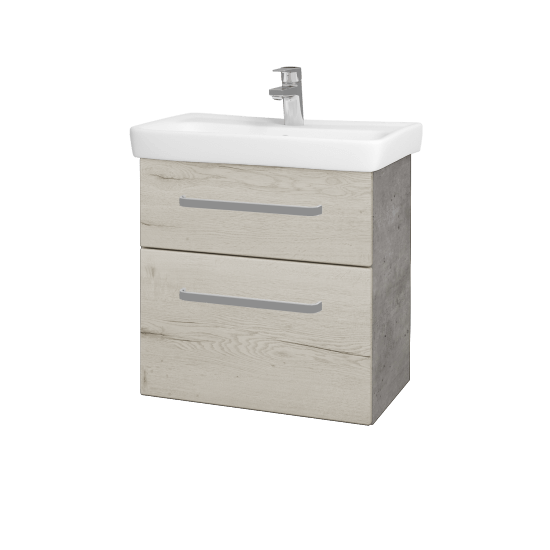 Umyvadlová skříňka GO SZZ2 60  - D01 Beton - Úchytka T01 - D28 Alberta