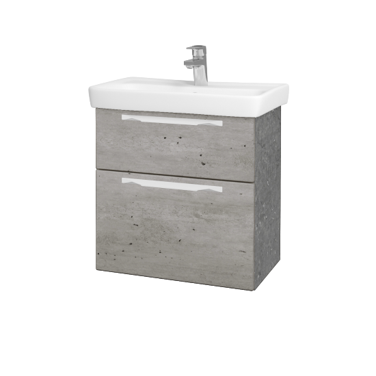 Umyvadlová skříňka GO SZZ2 60  - D20 Galaxy - Úchytka T09 - D01 Beton
