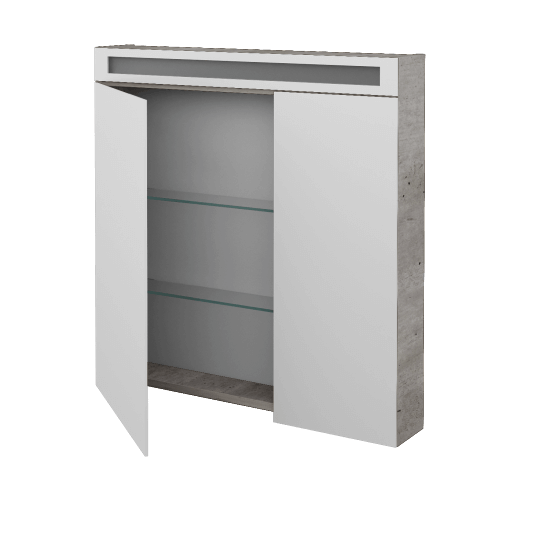 Badezimmer Spiegelschrank NEXT GA2NO 80  - D01 Beton