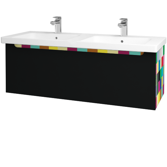 Umyvadlová skříňka COLOR SZZ 125  - Individuální odstín dle RAL/NCS - M17 Černá mat
