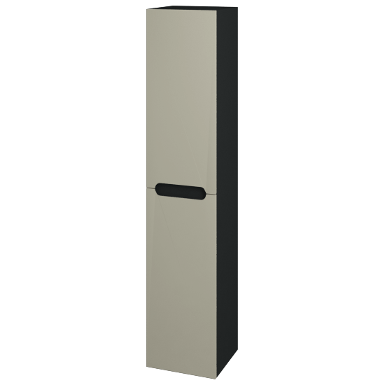 Vysoká skříň COLOR SVD2 35  - L03 Antracit vysoký lesk - M05 Béžová mat - Levé