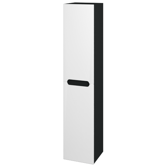 Vysoká skříň COLOR SVD2 35  - L03 Antracit vysoký lesk - M01 Bílá mat - Levé