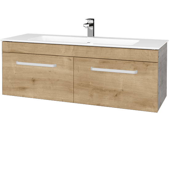 Umyvadlová skříňka ASTON SZZ2 120  - D01 Beton - Úchytka T01 - D09 Arlington