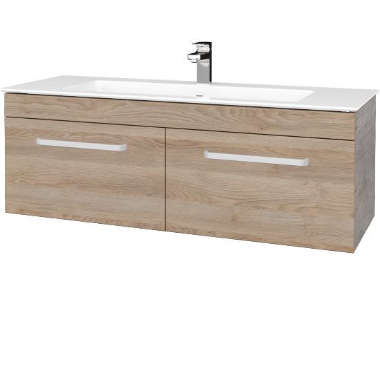 Umyvadlová skříňka ASTON SZZ2 120  - D01 Beton - Úchytka T01 - D17 Colorado