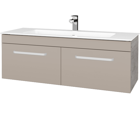 Umyvadlová skříňka ASTON SZZ2 120  - D01 Beton - Úchytka T01 - N07 Stone