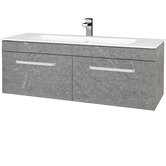 Umyvadlová skříňka ASTON SZZ2 120  - D01 Beton - Úchytka T01 - D20 Galaxy