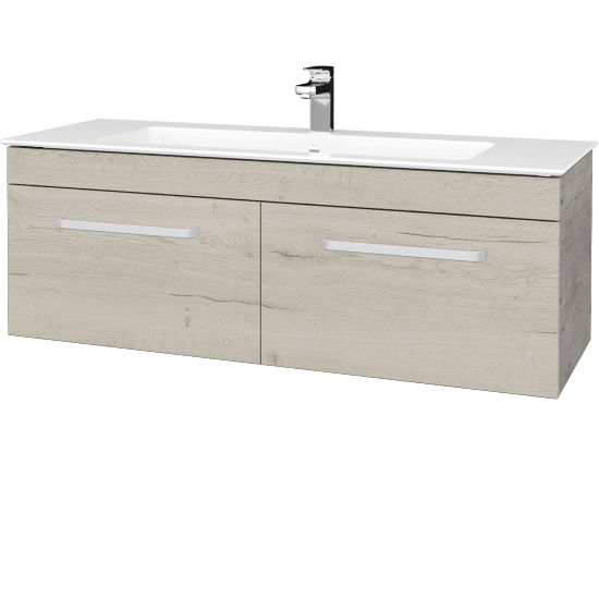 Umyvadlová skříňka ASTON SZZ2 120  - D01 Beton - Úchytka T01 - D28 Alberta