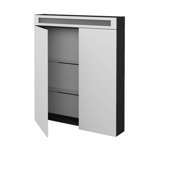 Badezimmer Spiegelschrank ORO GA2NOE 70  - N03 Graphite