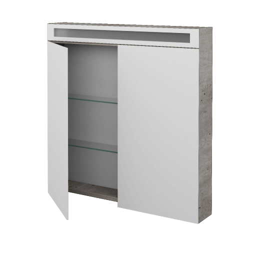 Badezimmer Spiegelschrank ORO GA2OE 80  - D01 Beton