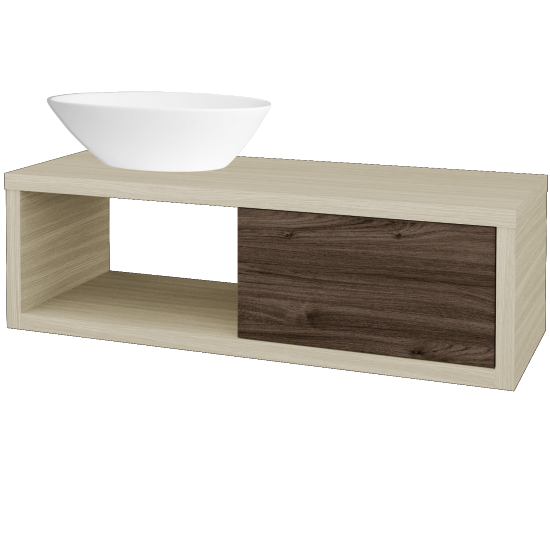 Umyvadlová skříňka STORM SZZO 120 (umyvadlo Triumph)  - D04 Dub - D25 Teak - Levé