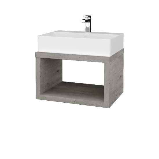 Umyvadlová skříňka STORM SZO 60 (umyvadlo Kube)  - D01 Beton