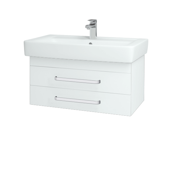 Koupelnová skříňka Q ZÁSUVKOVÉ SZZ2 80  - N01 Bílá lesk - Úchytka T01 - L01 Bílá vysoký lesk