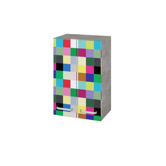 Horní skříňka SYD2 50  - D01 Beton - Úchytka T01 - Individuální odstín dle RAL/NCS