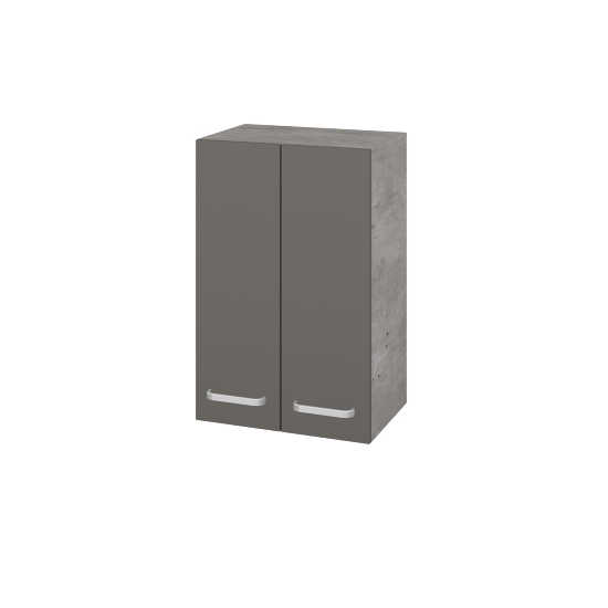 Hängeschrank UNI SYD2 50  - D01 Beton - Griffes T01 - N06 Lava