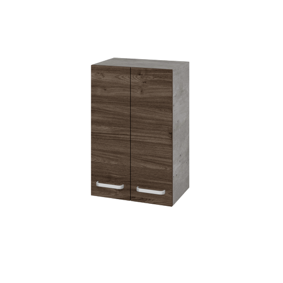 Horní skříňka SYD2 50  - D01 Beton - Úchytka T01 - D25 Teak