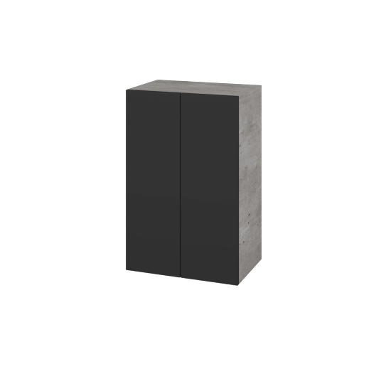 Horní skříňka DOS SYD2 50  - D01 Beton - Bezúchytkové provedení T00 (bez vrtání pro úchytku) - N03 Graphite