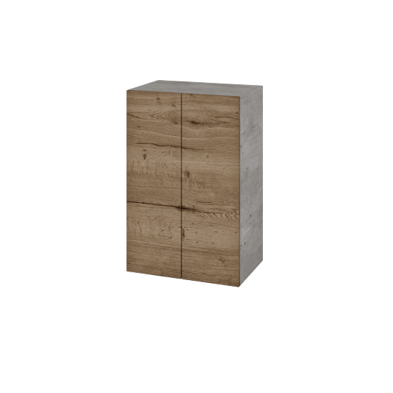 Horní skříňka DOS SYD2 50  - D01 Beton - Úchytka T00 (bez úchytky) - D21 Tobacco