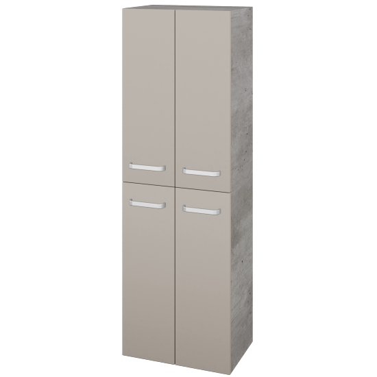 Hochschrank UNI SVD4 50  - D01 Beton - Griffes T01 - N07 Stone