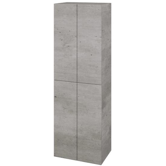 Vysoká skříň DOS SVD4 50  - D01 Beton - Úchytka T00 (bez úchytky) - D01 Beton