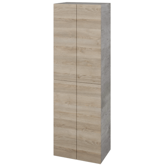Vysoká skříň DOS SVD4 50  - D01 Beton - Úchytka T00 (bez úchytky) - D17 Colorado
