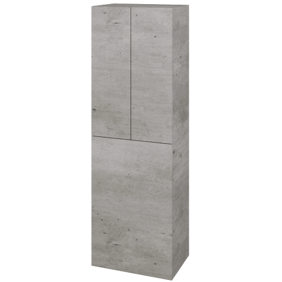 Vysoká skříň s košem na prádlo DOS SVD3K 50  - D01 Beton - Úchytka T00 (bez úchytky) - D01 Beton