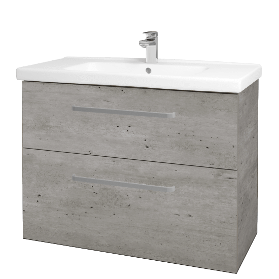 Umyvadlová skříňka BIG INN SZZ2 100  - D01 Beton - Úchytka T01 - D01 Beton