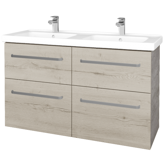 Umyvadlová skříňka BIG INN SZZ4 125  - D01 Beton - Úchytka T01 - D28 Alberta