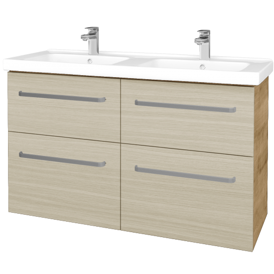 Badezimmerschrank MAGIC SZZ4 125  - D09 Eiche Arlington - Griffes T01 - D04 Eiche