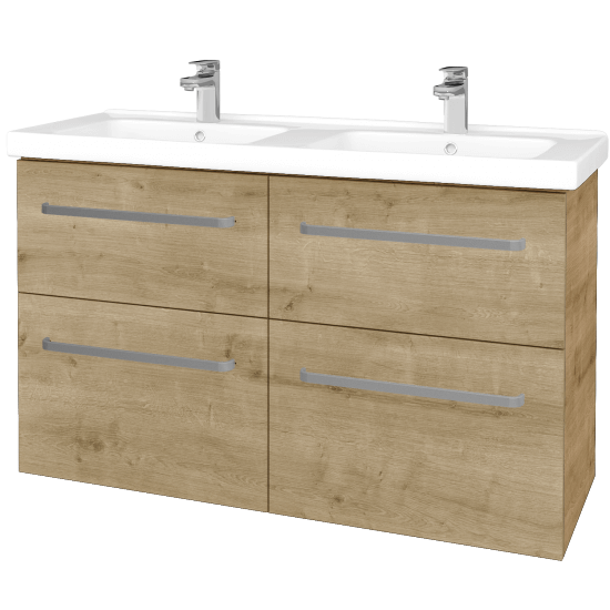 Badezimmerschrank MAGIC SZZ4 125  - D09 Eiche Arlington - Griffes T01 - D09 Arlington