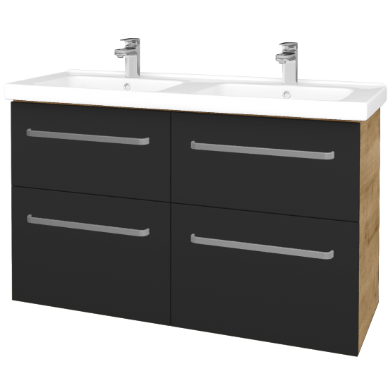 Badezimmerschrank MAGIC SZZ4 125  - D09 Eiche Arlington - Griffes T01 - N03 Graphite