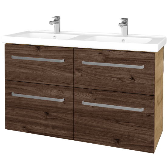 Umyvadlová skříňka BIG INN SZZ4 125  - D09 Arlington - Úchytka T01 - D25 Teak