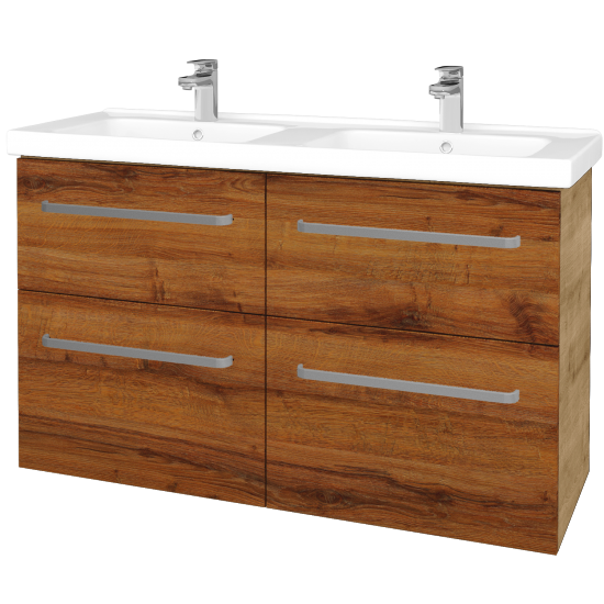 Umyvadlová skříňka BIG INN SZZ4 125  - D09 Arlington - Úchytka T01 - D27 Cognac