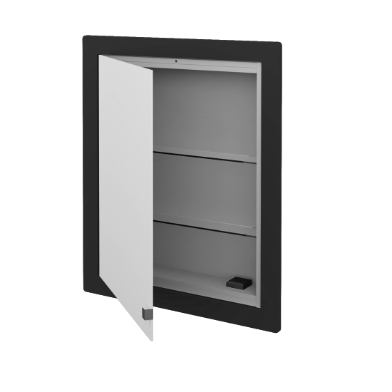 Einbaubarer Spiegelschrank WALL-IN GAOE 60  - N03 Graphite - Links