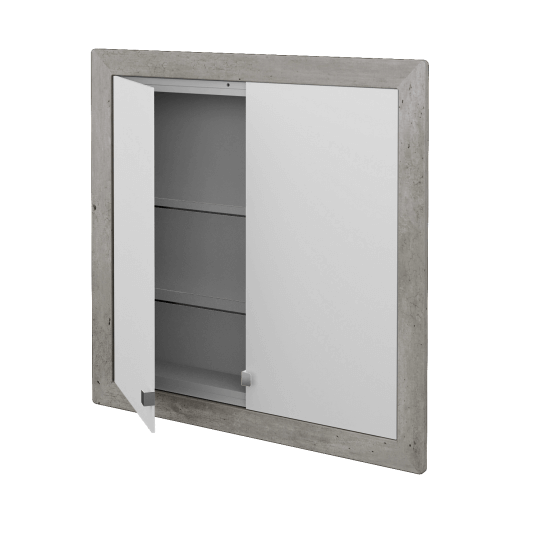 Einbaubarer Spiegelschrank WALL-IN GA2NOE 75  - L04 Taupe Lack Hochglanz