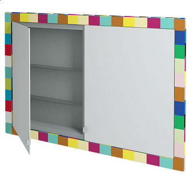 Dvoudvéřová galerka GRID GA2NOE 120  - Individuální odstín dle RAL/NCS