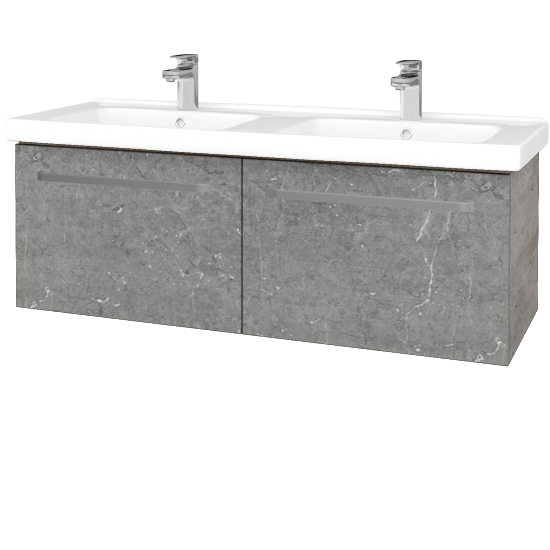 Umyvadlová skříňka BIG INN SZZ2 125  - D01 Beton - Úchytka T01 - D20 Galaxy