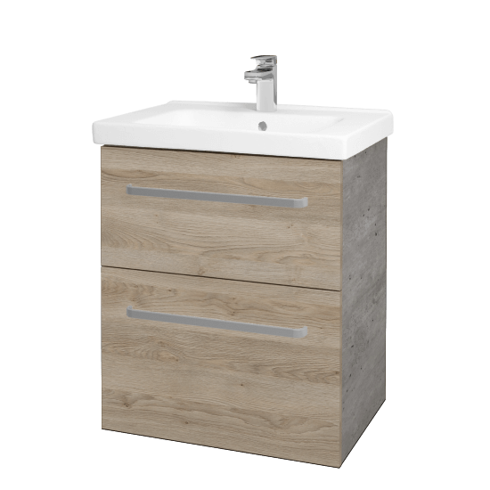 Umyvadlová skříňka BIG INN SZZ2 65  - D01 Beton - Úchytka T01 - D17 Colorado