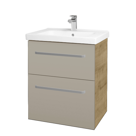 Umyvadlová skříňka BIG INN SZZ2 65  - D09 Arlington - Úchytka T01 - L04 Béžová vysoký lesk