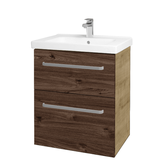 Umyvadlová skříňka BIG INN SZZ2 65  - D09 Arlington - Úchytka T01 - D25 Teak